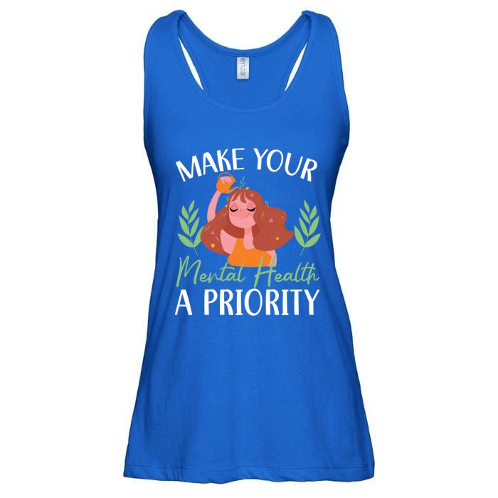 Make Your Tal Health A Priority Tal Health Awareness Gift Ladies Essential Flowy Tank