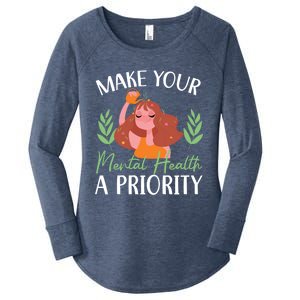 Make Your Tal Health A Priority Tal Health Awareness Gift Women's Perfect Tri Tunic Long Sleeve Shirt