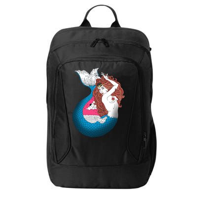 Mythical Abstract Mermaid City Backpack