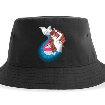 Mythical Abstract Mermaid Sustainable Bucket Hat