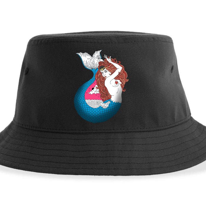 Mythical Abstract Mermaid Sustainable Bucket Hat