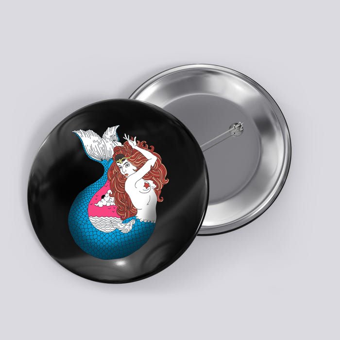 Mythical Abstract Mermaid Button