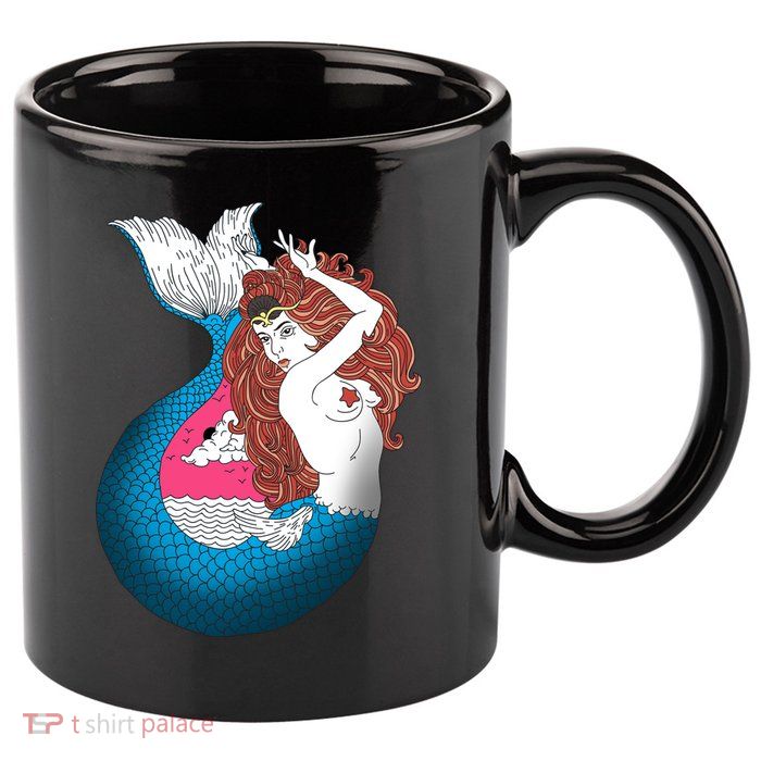 Mythical Abstract Mermaid 11oz C Handle Ceramic Mug