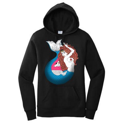 Mythical Abstract Mermaid Women's Pullover Hoodie