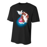 Mythical Abstract Mermaid Youth Performance Sprint T-Shirt