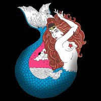 Mythical Abstract Mermaid Poster