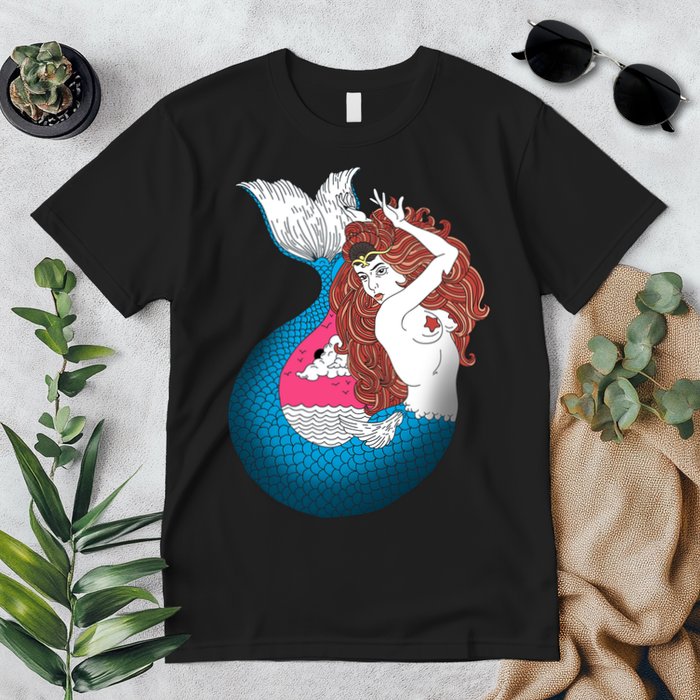 Mythical Abstract Mermaid Premium T-Shirt