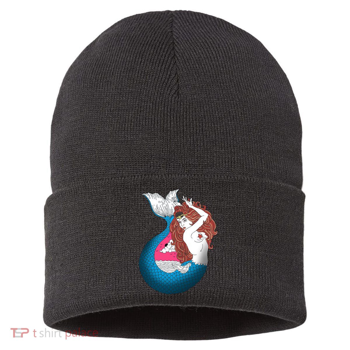 Mythical Abstract Mermaid Sustainable Knit Beanie