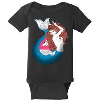 Mythical Abstract Mermaid Baby Bodysuit