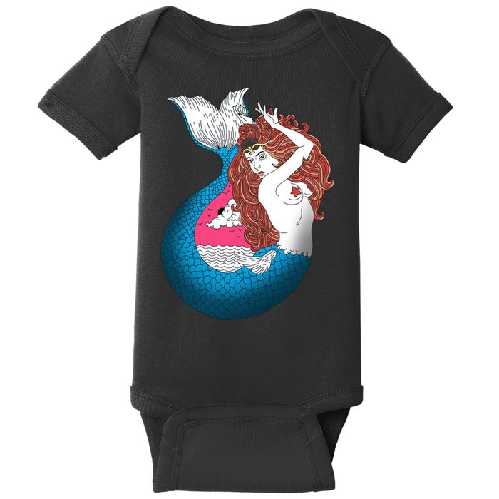 Mythical Abstract Mermaid Baby Bodysuit