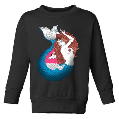 Mythical Abstract Mermaid Toddler Sweatshirt