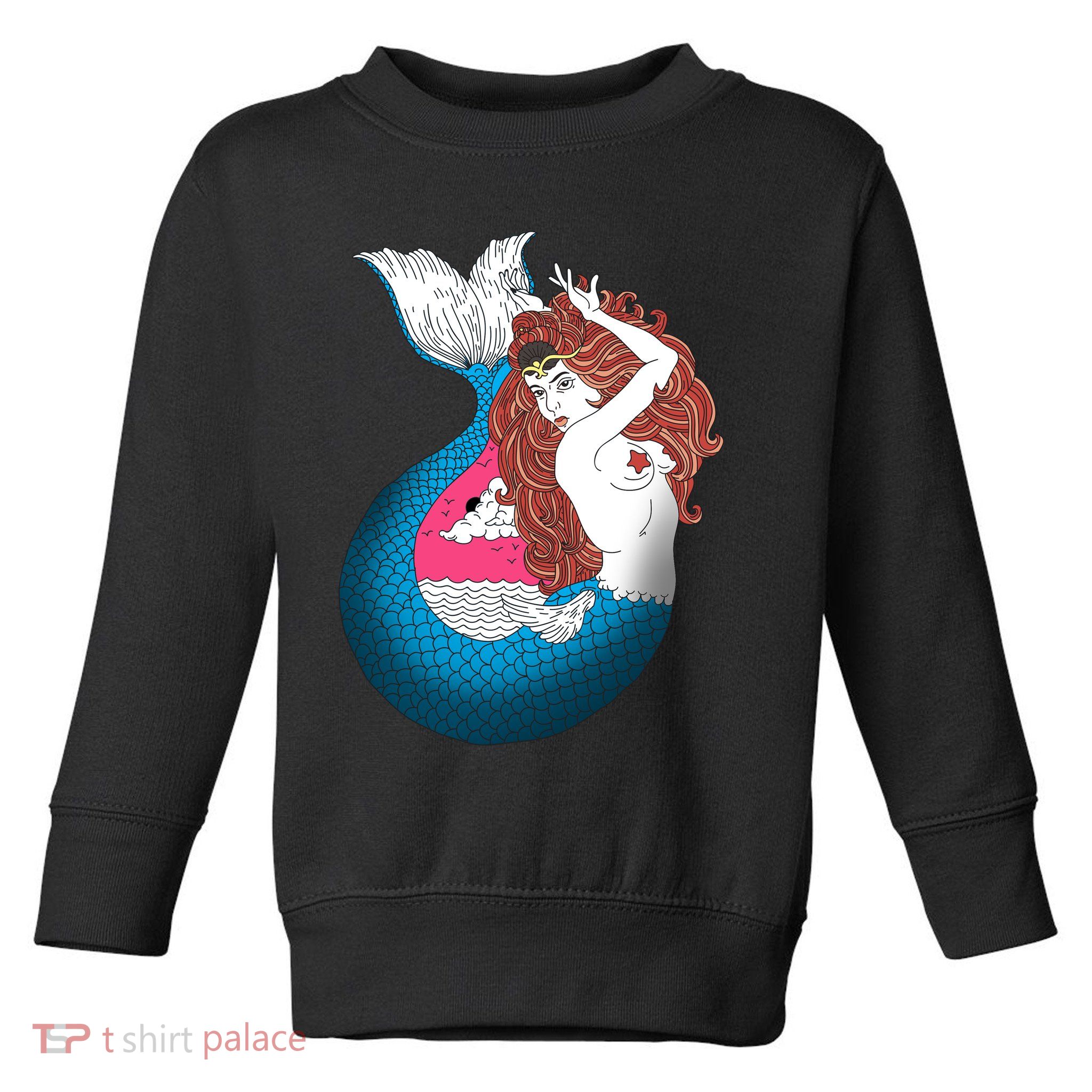 Mythical Abstract Mermaid Toddler Sweatshirt