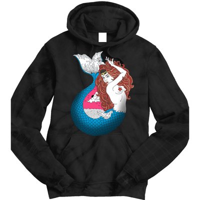 Mythical Abstract Mermaid Tie Dye Hoodie