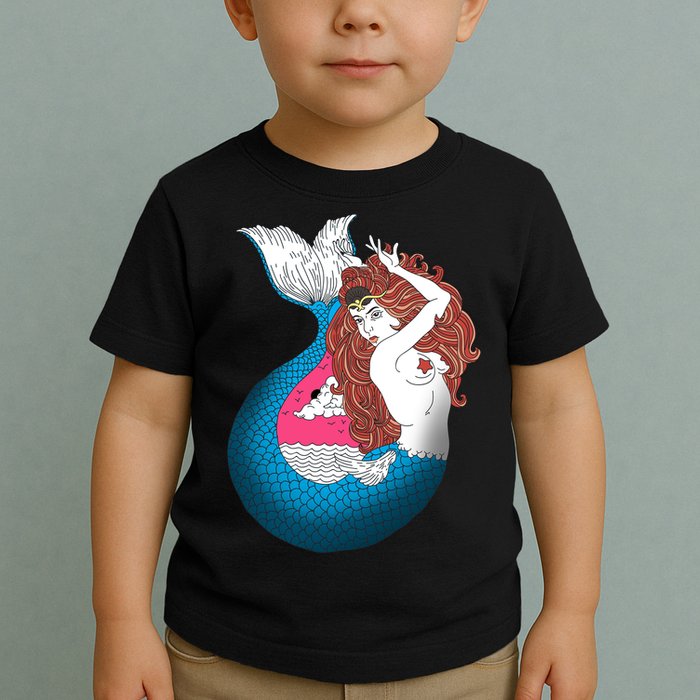 Mythical Abstract Mermaid Toddler T-Shirt