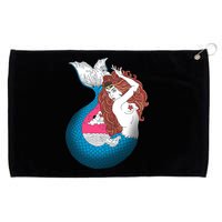 Mythical Abstract Mermaid Grommeted Golf Towel