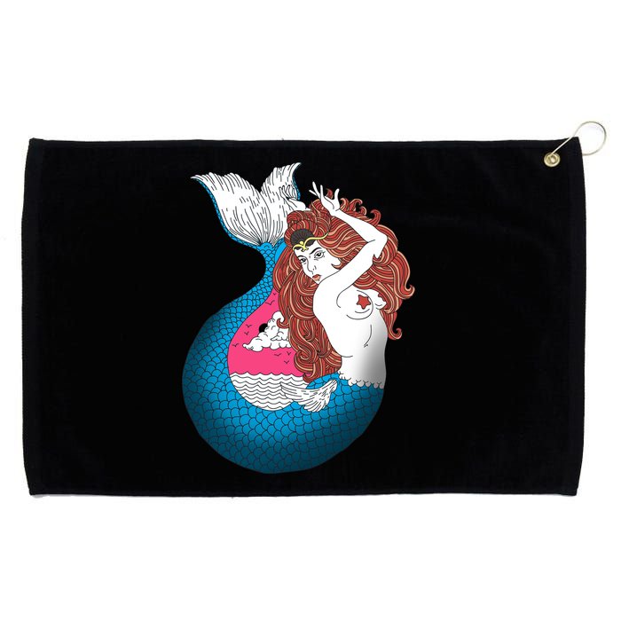 Mythical Abstract Mermaid Grommeted Golf Towel