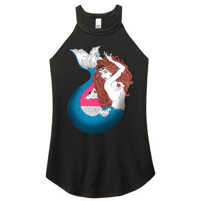 Mythical Abstract Mermaid Women's Perfect Tri Rocker Tank