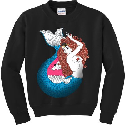 Mythical Abstract Mermaid Kids Sweatshirt