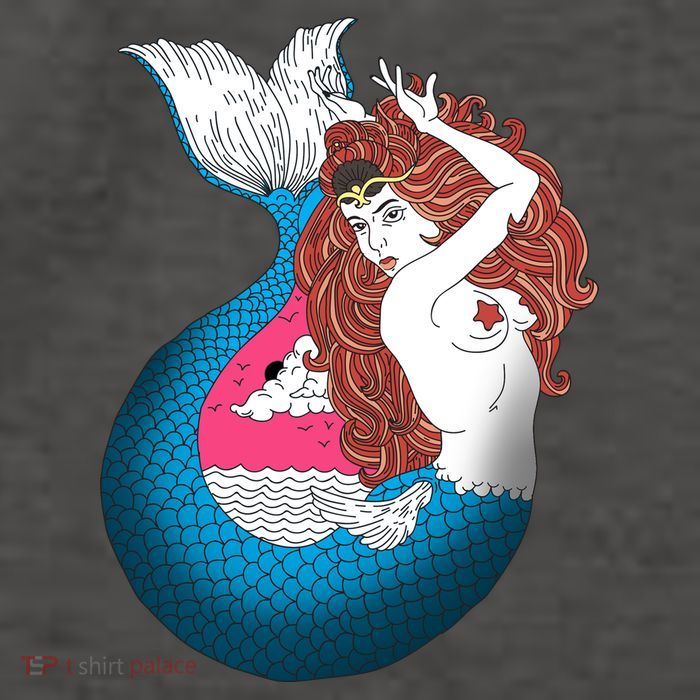 Mythical Abstract Mermaid Vector Backpack