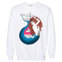 Mythical Abstract Mermaid Garment-Dyed Sweatshirt