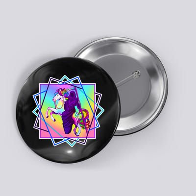 Mythical Reaper Colorful Unicorn Button