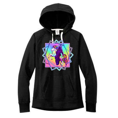 Mythical Reaper Colorful Unicorn Women's Fleece Hoodie