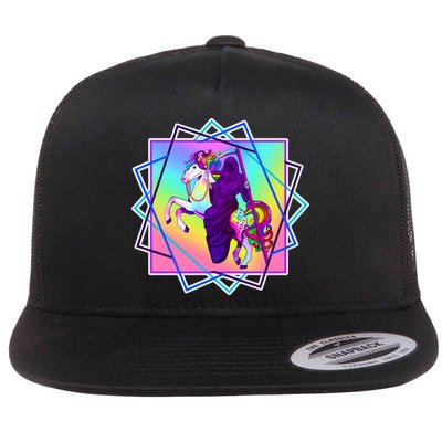 Mythical Reaper Colorful Unicorn Flatbill Hat