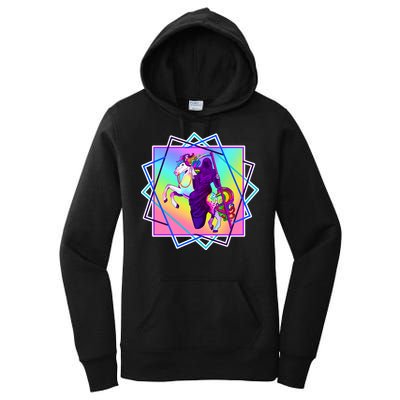 Mythical Reaper Colorful Unicorn Women's Pullover Hoodie