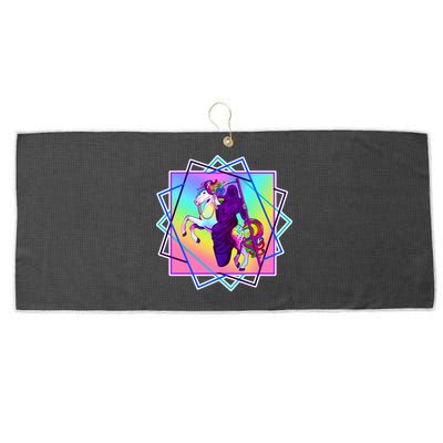 Mythical Reaper Colorful Unicorn Large Microfiber Waffle Golf Towel