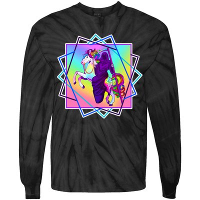 Mythical Reaper Colorful Unicorn Tie-Dye Long Sleeve Shirt