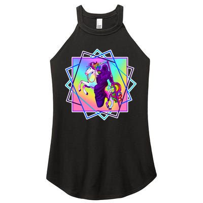 Mythical Reaper Colorful Unicorn Women's Perfect Tri Rocker Tank