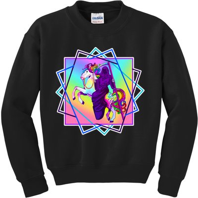 Mythical Reaper Colorful Unicorn Kids Sweatshirt