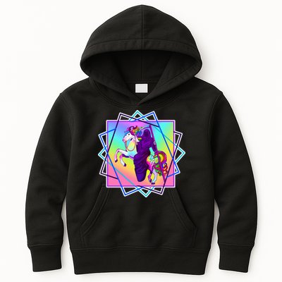 Mythical Reaper Colorful Unicorn Kids Hoodie