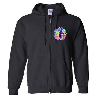 Mythical Reaper Colorful Unicorn Full Zip Hoodie