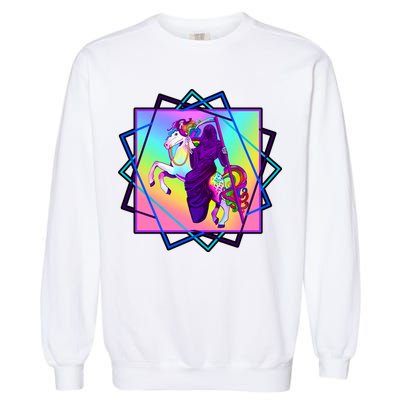 Mythical Reaper Colorful Unicorn Garment-Dyed Sweatshirt