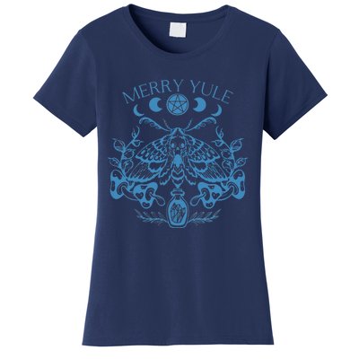 Merry Yule Vintage Butterfly Winter Solstice Goth Holiday Women's T-Shirt