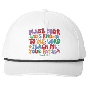 Make Your Ways Known to Me Lord Teach Me Your Paths Snapback Five-Panel Rope Hat