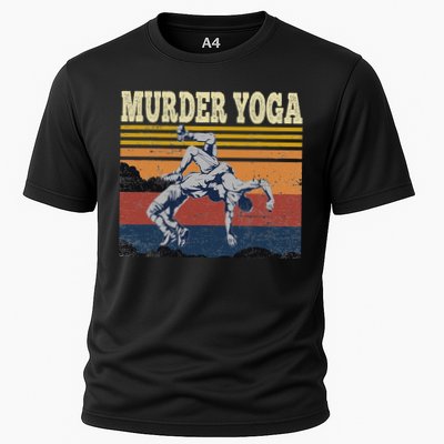 Murder Yoga Wrestling Fight Jui Jitsu Vintage Funny Gift Cooling Performance Crew T-Shirt