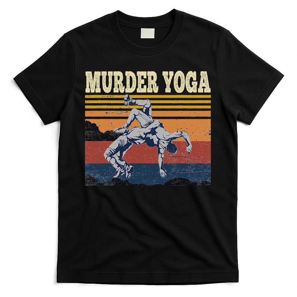 Murder Yoga Wrestling Fight Jui Jitsu Vintage Funny Gift T-Shirt
