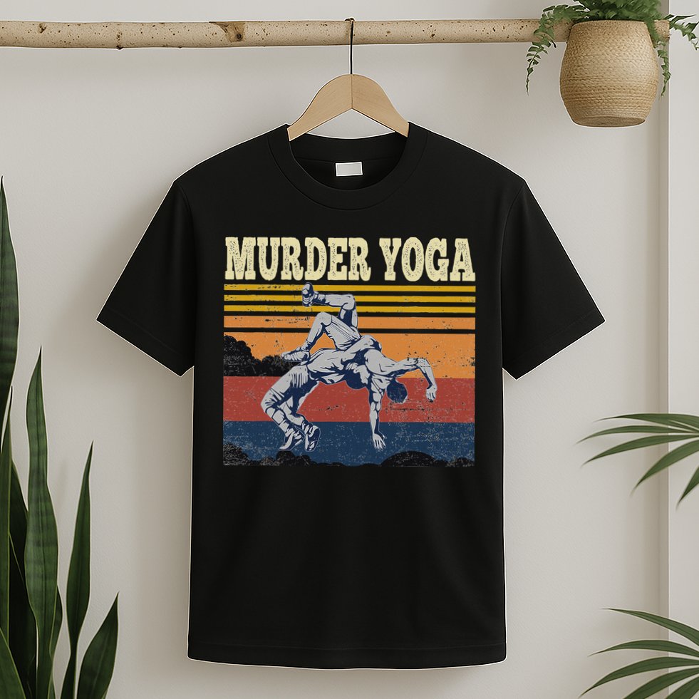 Murder Yoga Wrestling Fight Jui Jitsu Vintage Funny Gift T-Shirt