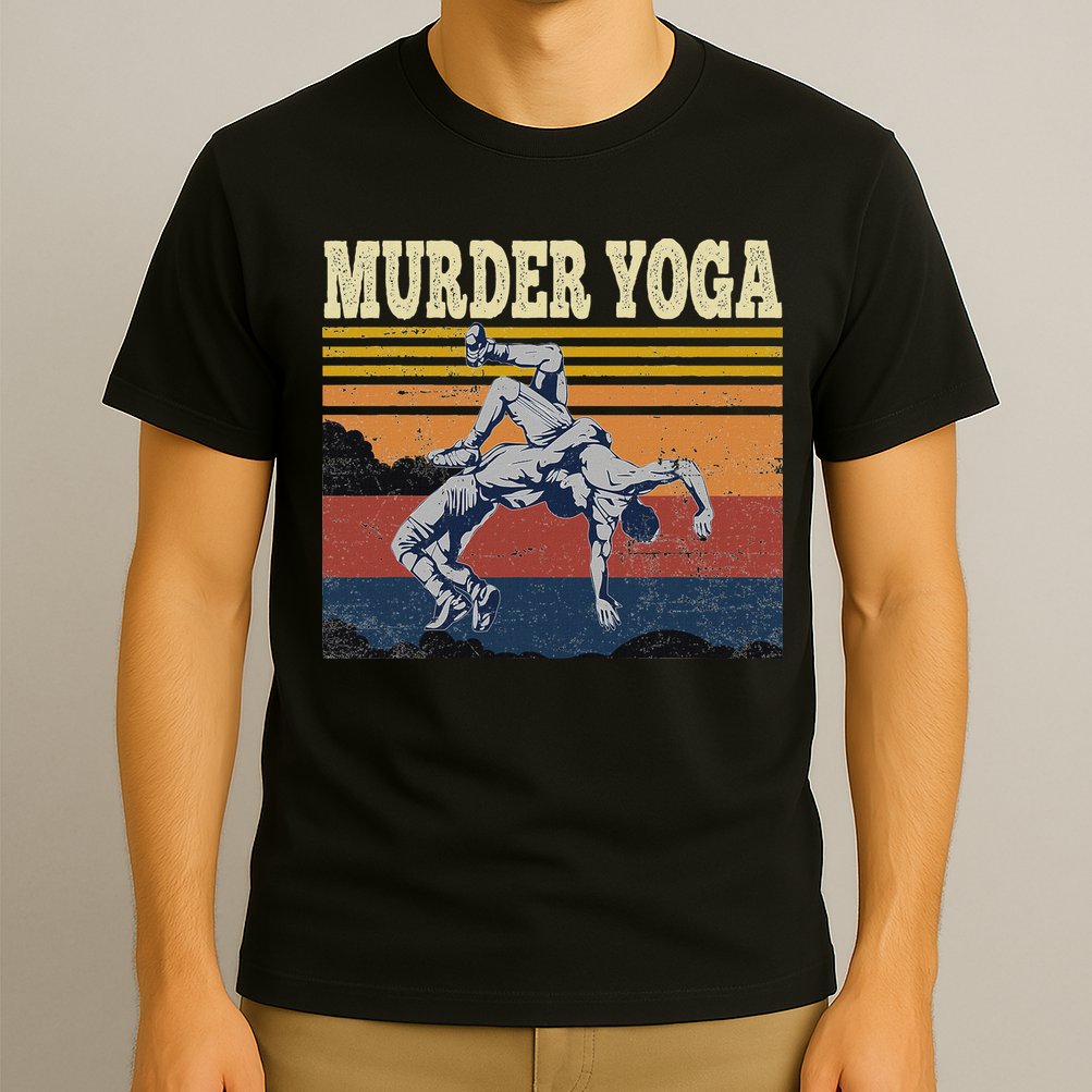 Murder Yoga Wrestling Fight Jui Jitsu Vintage Funny Gift T-Shirt