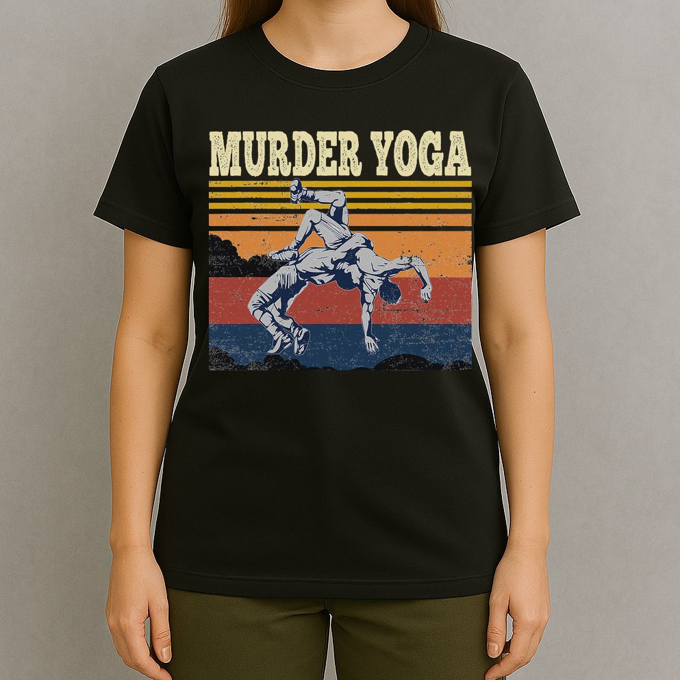 Murder Yoga Wrestling Fight Jui Jitsu Vintage Funny Gift T-Shirt