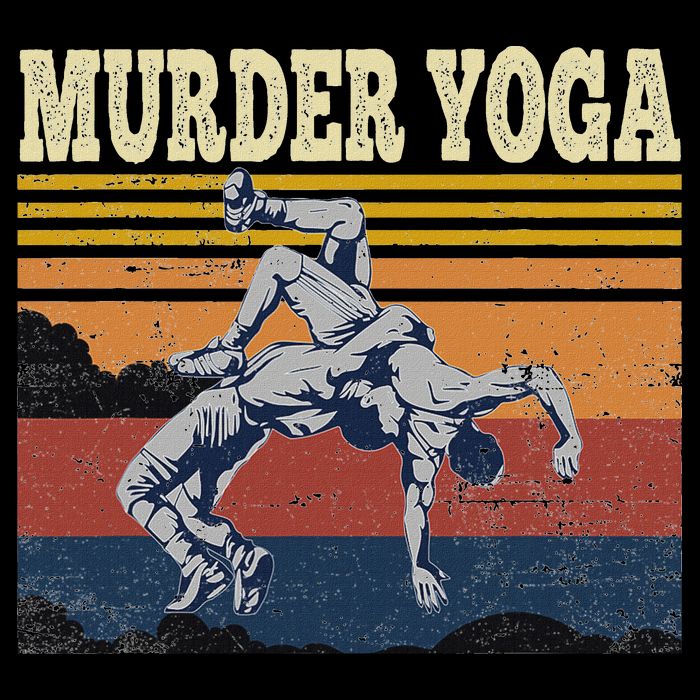 Murder Yoga Wrestling Fight Jui Jitsu Vintage Funny Gift Kids Hoodie
