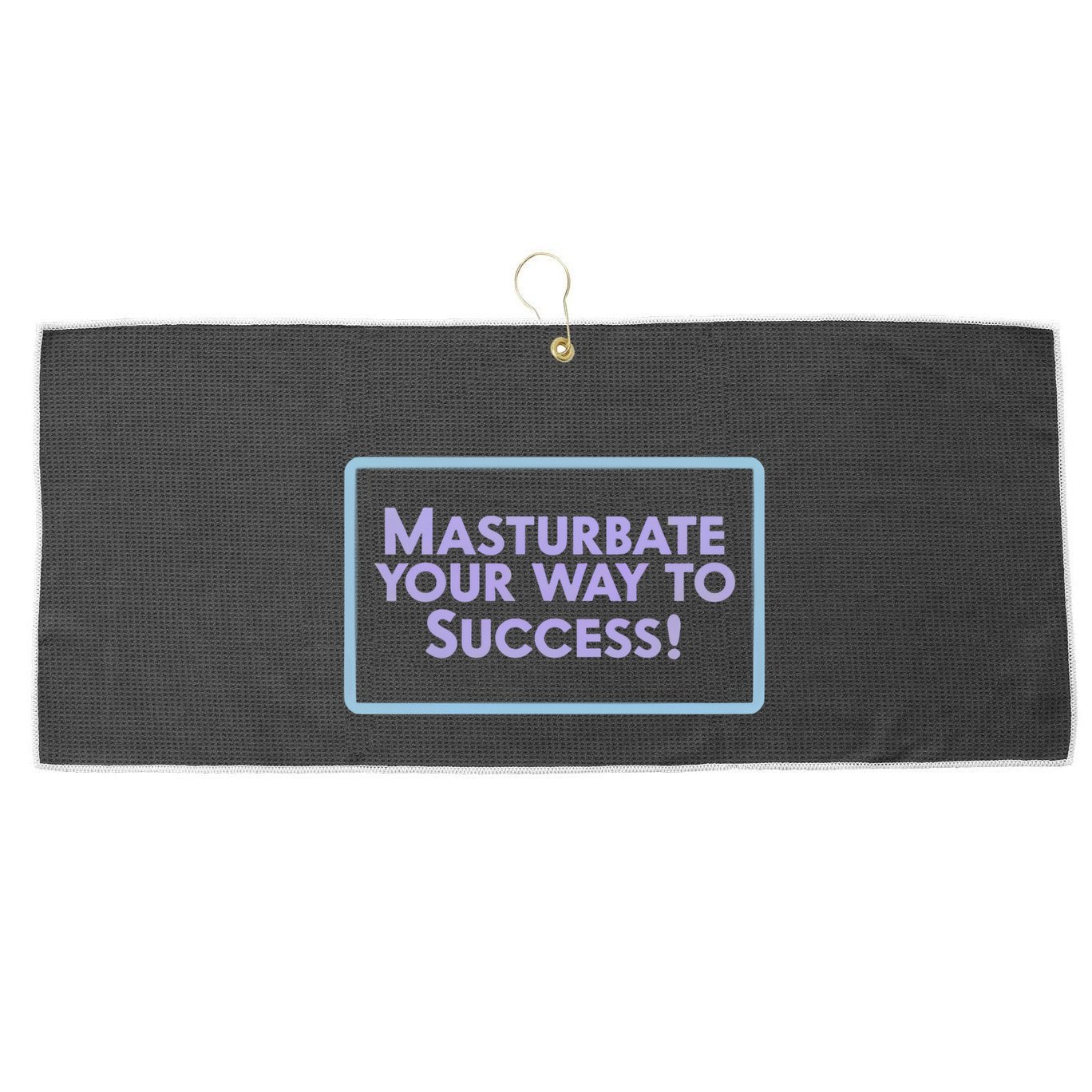 Masturbate Your Way To Success Large Microfiber Waffle Golf Towel