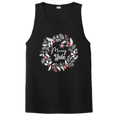 Merry Yule Winter Solstice Vintage Wreath Christmas Vibes PosiCharge Competitor Tank