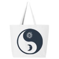 Meditation Yin Yang Sun Moon Distressed 25L Jumbo Tote