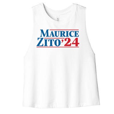 Maurice Zito 24 Women's Racerback Cropped Tank