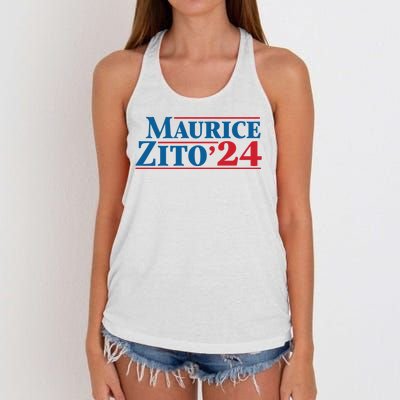 Maurice Zito 24 Women's Knotted Racerback Tank