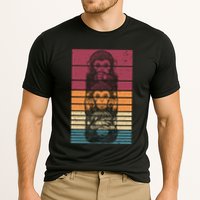 Monkey Zoo Animal Banana Retro Monkey Gift Cooling Performance Crew T-Shirt