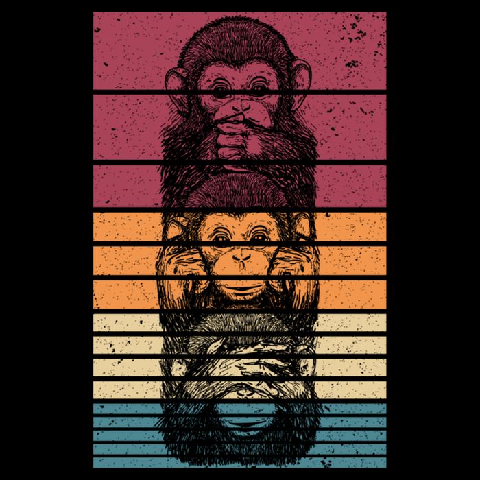 Monkey Zoo Animal Banana Retro Monkey Gift Cooling Performance Crew T-Shirt